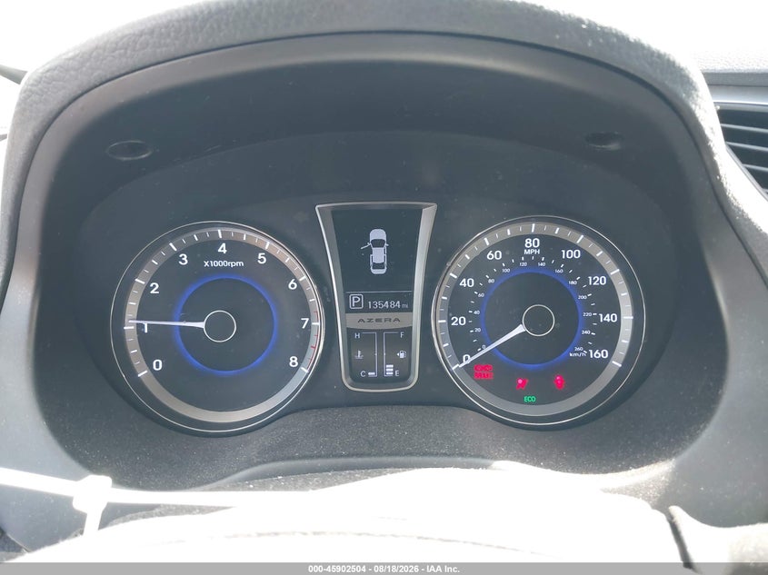 HYUNDAI AZERA 2012 VIN KMHFH4JG2CA124626