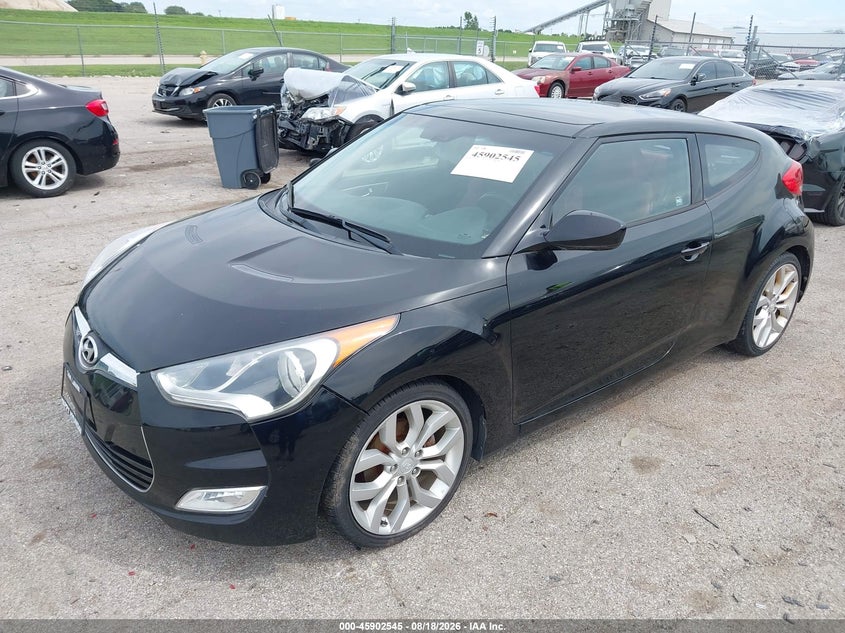 2012 Hyundai Veloster, Обычный износ, IAAI, VIN KMHTC6AD3CU052482 — фото 2