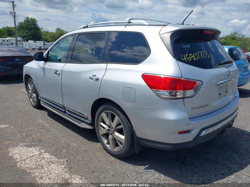 Vin: 5n1ar2mm3ec607823, lot: 46401793, nissan pathfinder platinum 20143