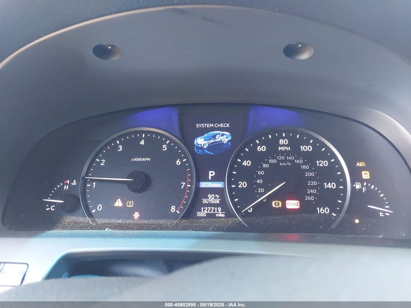 LEXUS LS 460 2013 VIN JTHBL5EFXD5123385