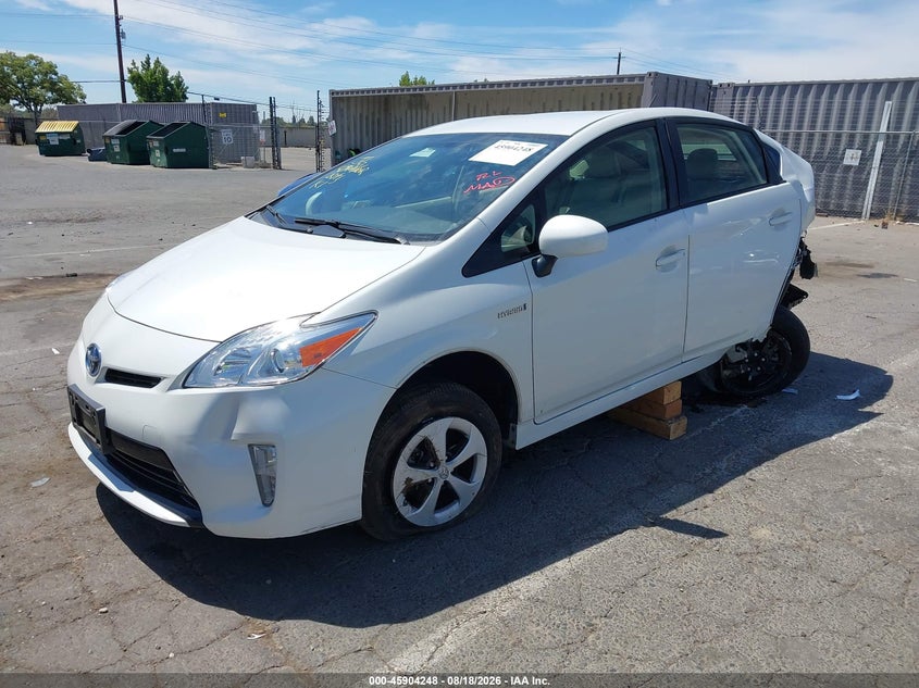 2015 Toyota Prius, Left Rear, IAAI, VIN JTDKN3DU8F0434619 — photo 2