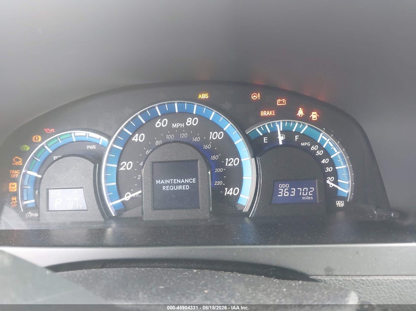 TOYOTA CAMRY HYBRID 2014 VIN 4T1BD1FK9EU117549