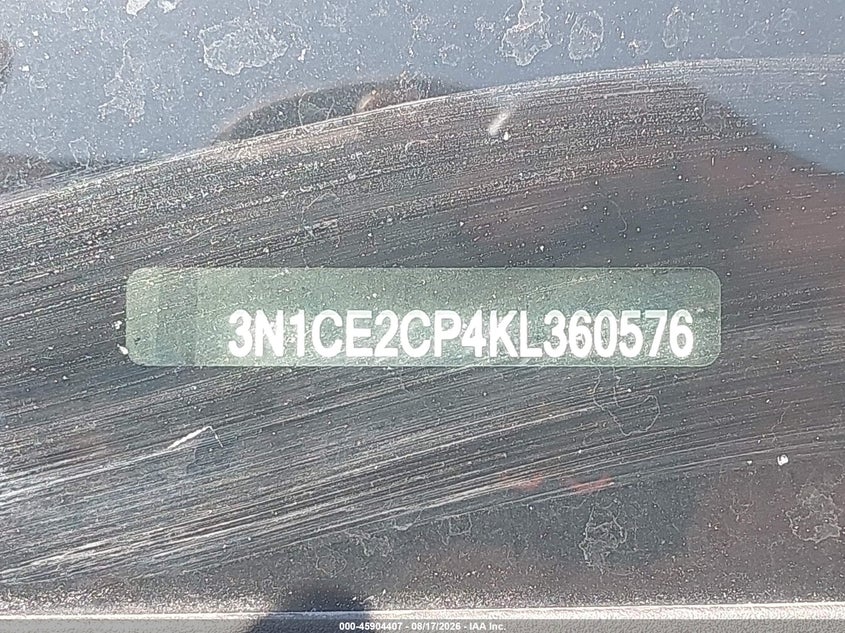 NISSAN VERSA NOTE 2019 VIN 3N1CE2CP4KL360576