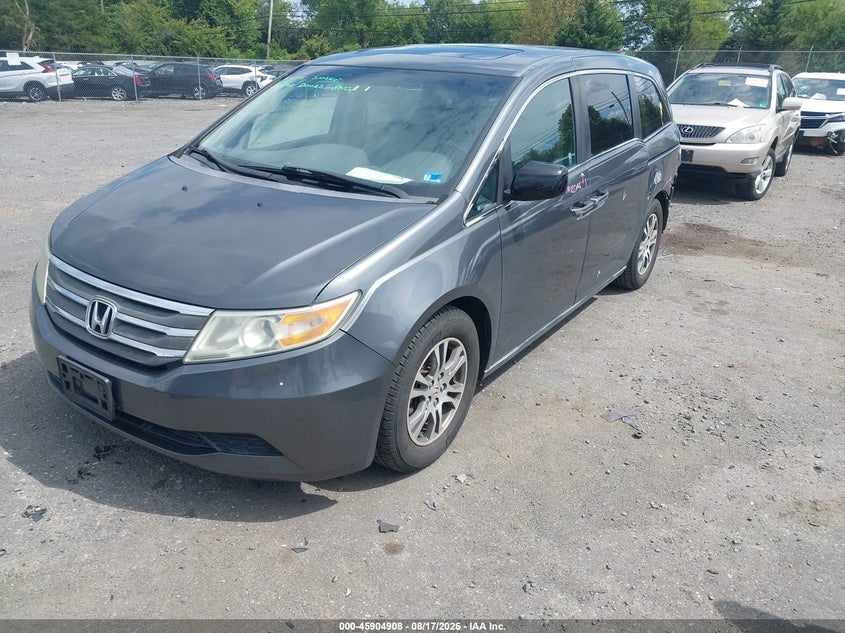 2012 Honda Odyssey, Удар сзади, IAAI, VIN 5FNRL5H65CB137641 — фото 2