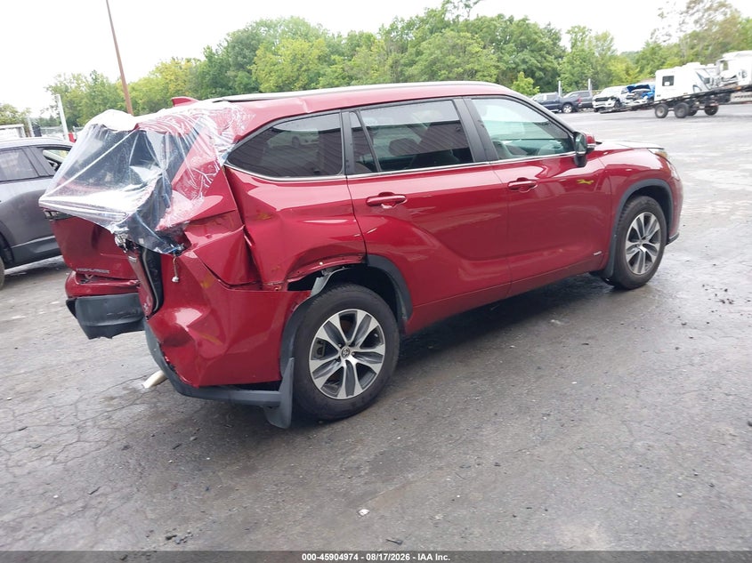 Vin: 5tdkbrchxps131422, lot: 46404042, toyota highlander hybrid xle 20234