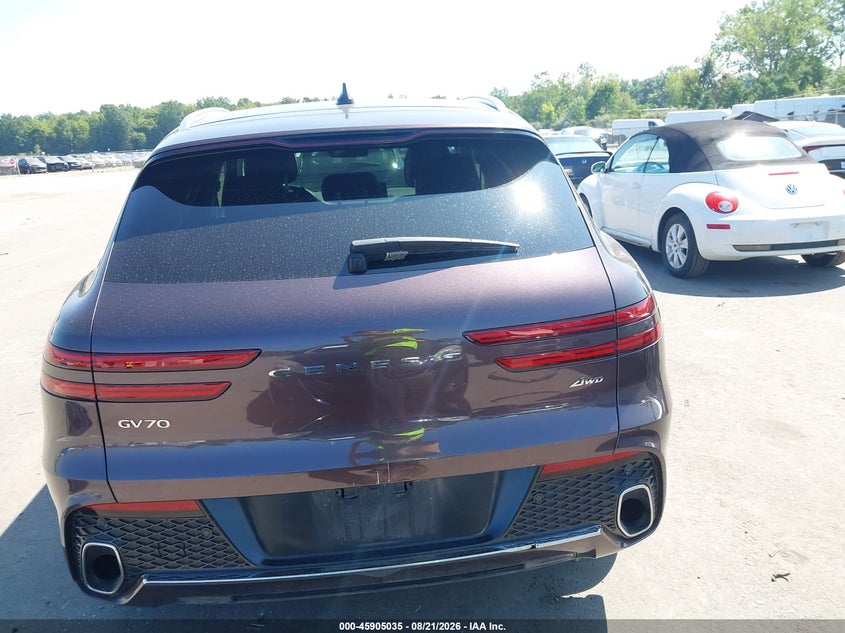 2022 GENESIS GV70 SPORT UTILITY VEHICLE 2.5L I-4 DI, DOHC, VVT, TURBO, PREMIUM , 300HP