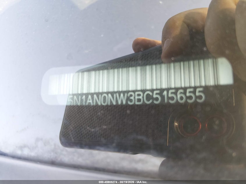 NISSAN XTERRA 2011 VIN 5N1AN0NW3BC515655