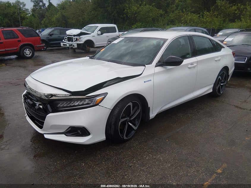 2022 Honda Accord Hybrid Sport, Front End, IAAI, VIN 1HGCV3F21NA038915 — photo 2