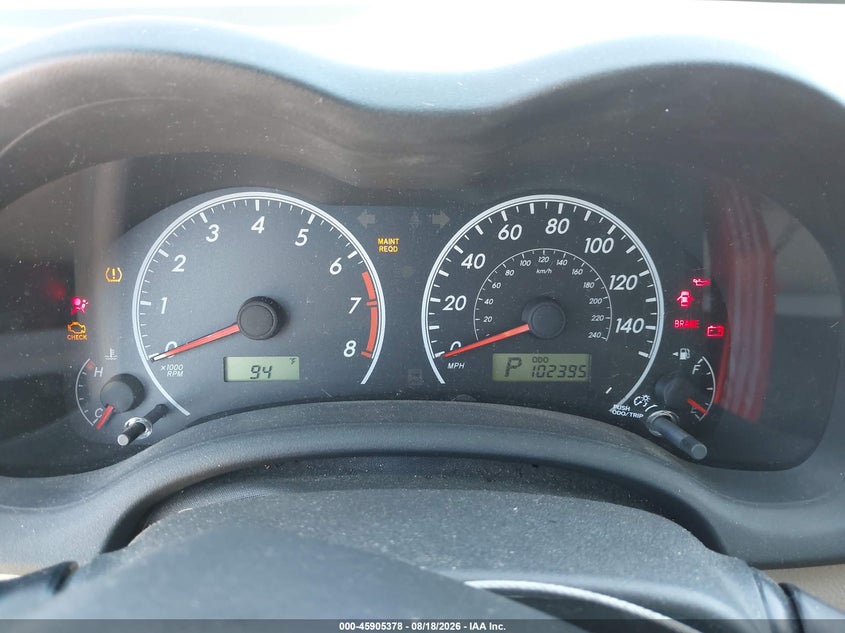 2012 TOYOTA COROLLA SEDAN 1.8L I-4 DOHC, VVT, 132HP