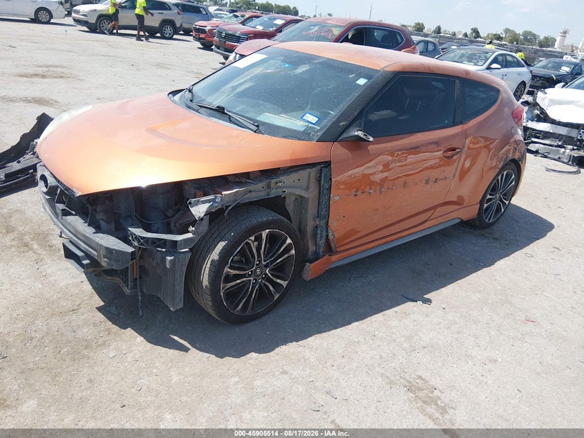 Vin: kmhtc6ae8gu298247, lot: 46404582, hyundai veloster turbo 20162