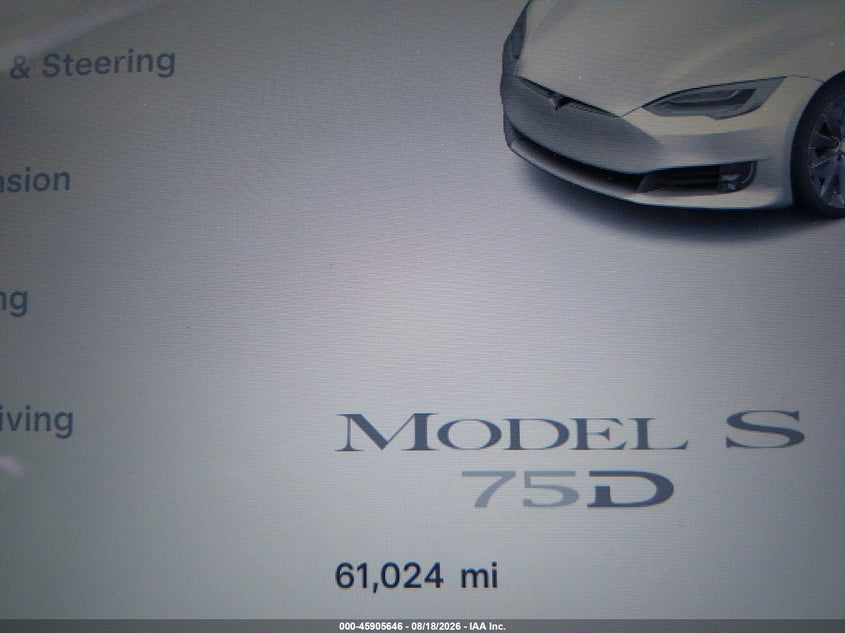 TESLA MODEL S 2018 VIN 5YJSA1E24JF264363
