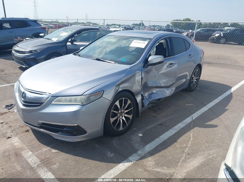 2015 Acura TLX, Левый перёд, IAAI, VIN 19UUB1F35FA025290 — фото 2