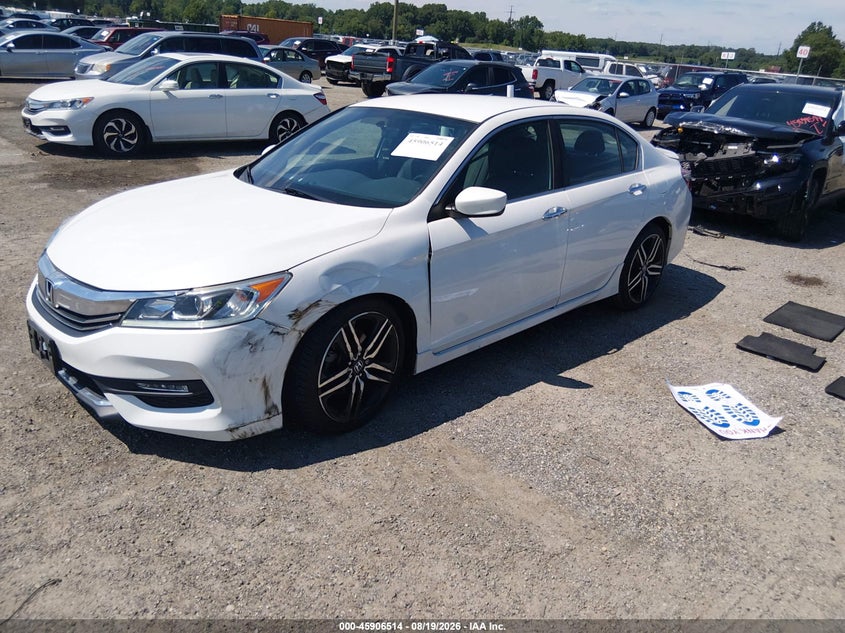 Vin: 1hgcr2f19ha075625, lot: 46405582, honda accord sport se 20172