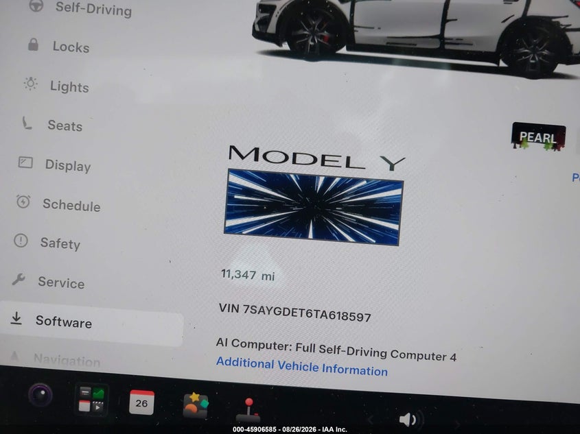 2026 TESLA MODEL Y auction photo 7