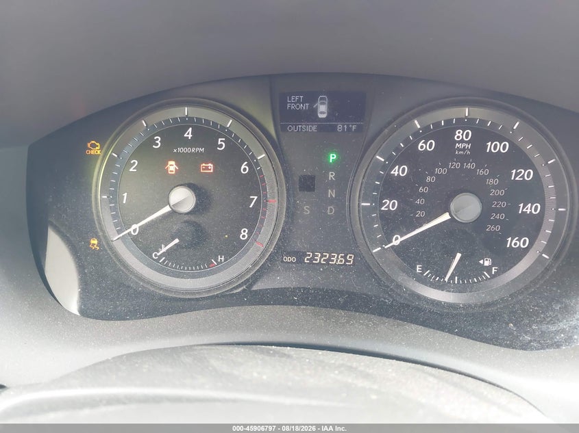 LEXUS ES 350 2009 VIN JTHBJ46GX92291821