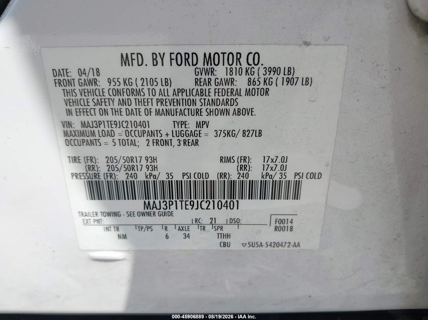 2018 FORD ECOSPORT SE · Фото 9