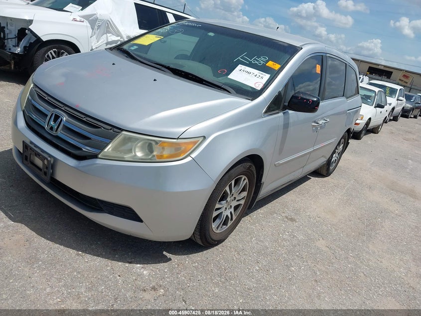 2013 Honda Odyssey, Удар сзади, IAAI, VIN 5FNRL5H49DB021813 — фото 2