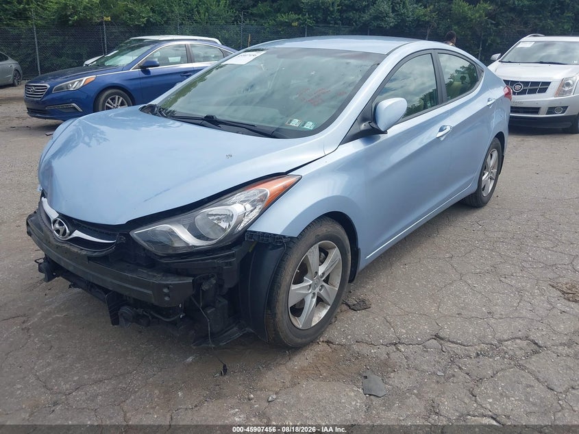 2012 Hyundai Elantra, Удар спереду, IAAI, VIN KMHDH4AE6CU376691 — фото 2