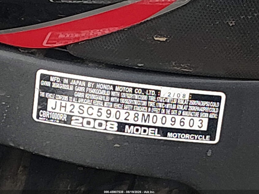 HONDA CBR1000 2008