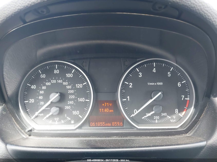 2012 BMW 1 SERIES COUPE 3.0L I-6 DI, DOHC, VVT, TURBO, 300HP