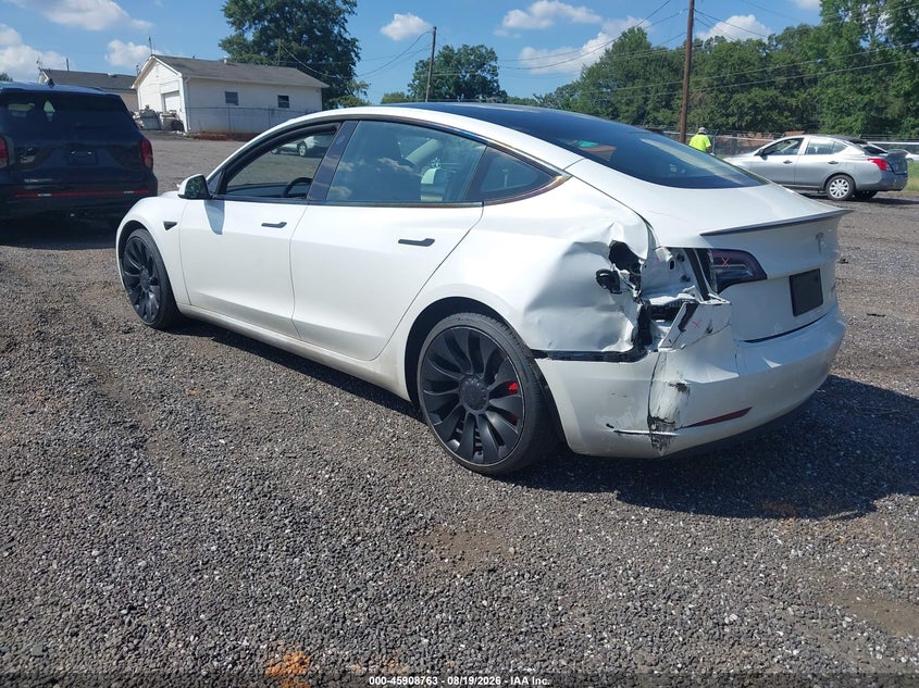 Vin: 5yj3e1ec7pf420843, lot: 46407831, tesla model 3 performance dual motor all-wheel drive 20233