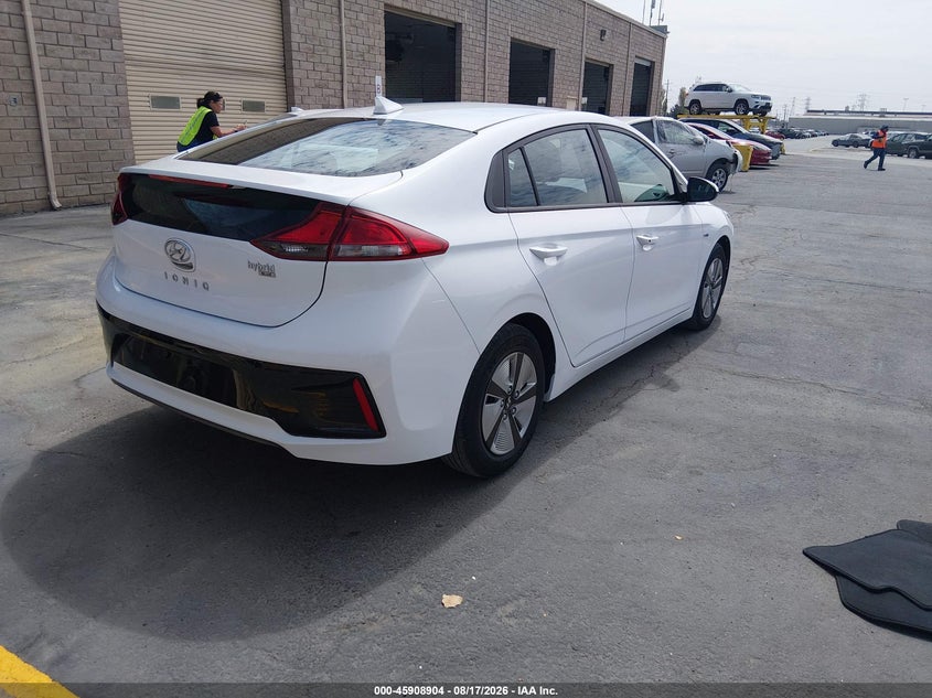 Vin: kmhc65lc8ku107092, lot: 46407972, hyundai ioniq hybrid blue 20194