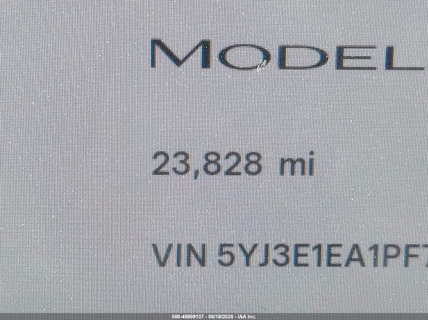 TESLA MODEL 3 2023 VIN 5YJ3E1EA1PF700191