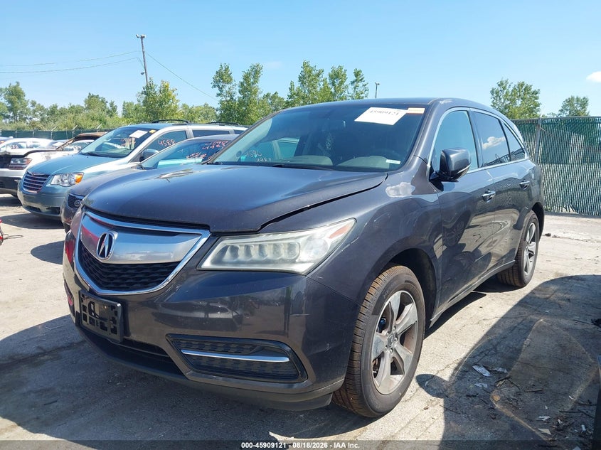 2014 Acura MDX, Right Side, IAAI, VIN 5FRYD4H2XEB022843 — photo 2