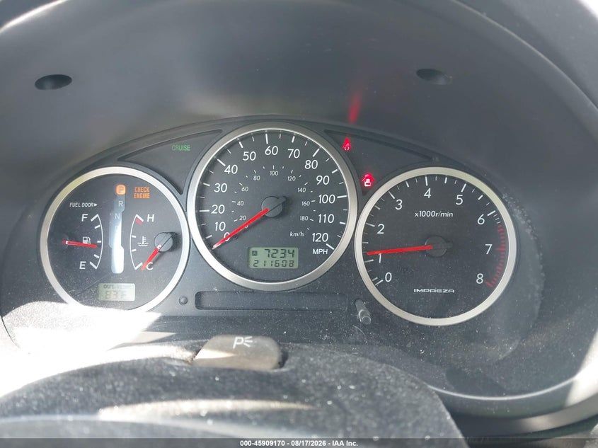 2006 SUBARU IMPREZA WAGON 2.5L H-4 VVT, 173HP