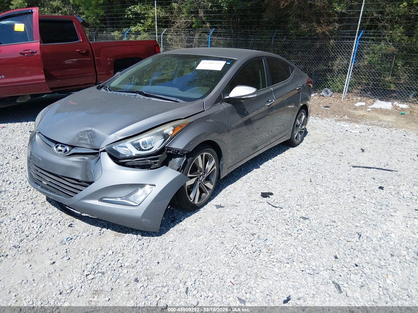 2014 Hyundai Elantra, Звичайний знос, IAAI, VIN 5NPDH4AE0EH493572 — фото 2