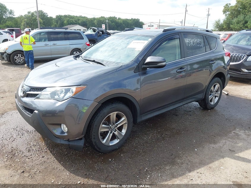 2015 Toyota RAV 4, Стихия, IAAI, VIN JTMRFREV3FD148563 — фото 2