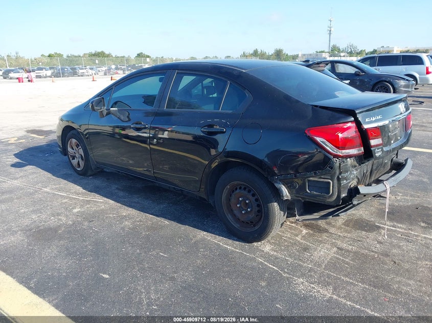 Vin: 19xfb2f52fe037635, lot: 46408780, honda civic lx 20153