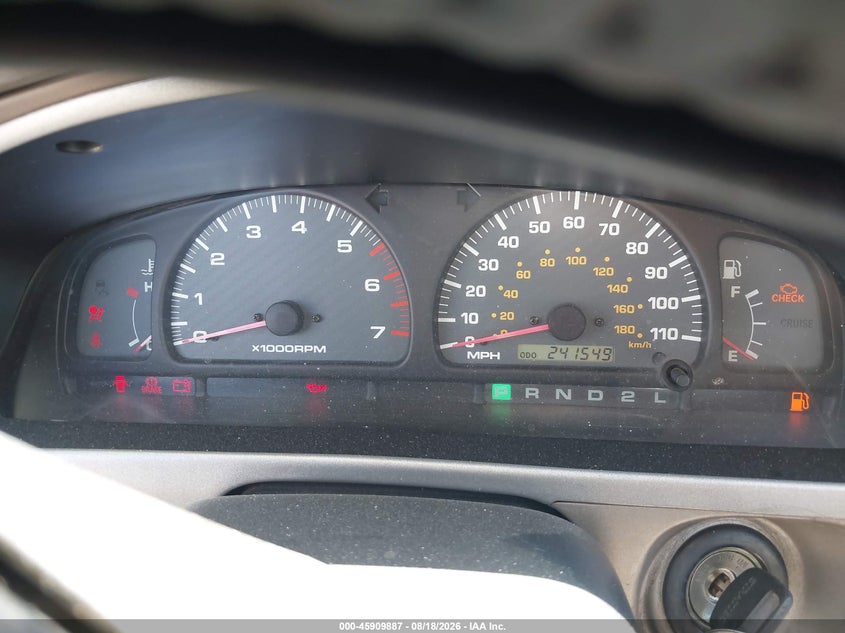 2001 TOYOTA 4RUNNER SPORT UTILITY VEHICLE 3.4L V-6 DOHC, 183HP