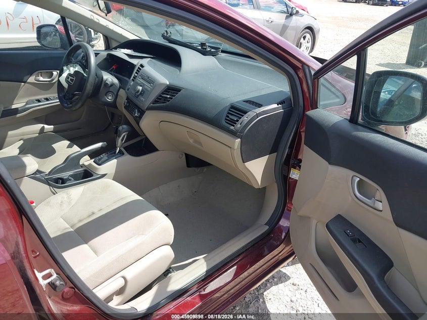 2012 HONDA CIVIC SEDAN 1.8L I-4 VVT, 140HP