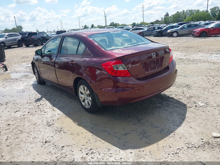 2012 HONDA CIVIC auction photo 3