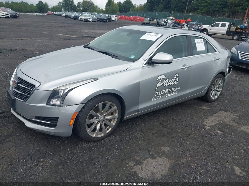 2017 Cadillac ATS, Front & Rear, IAAI, VIN 1G6AG5RX8H0187063 — photo 2