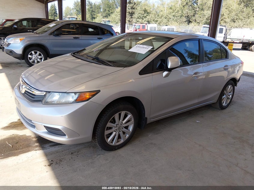2012 Honda Civic, Правый зад, IAAI, VIN 19XFB2F88CE104471 — фото 2