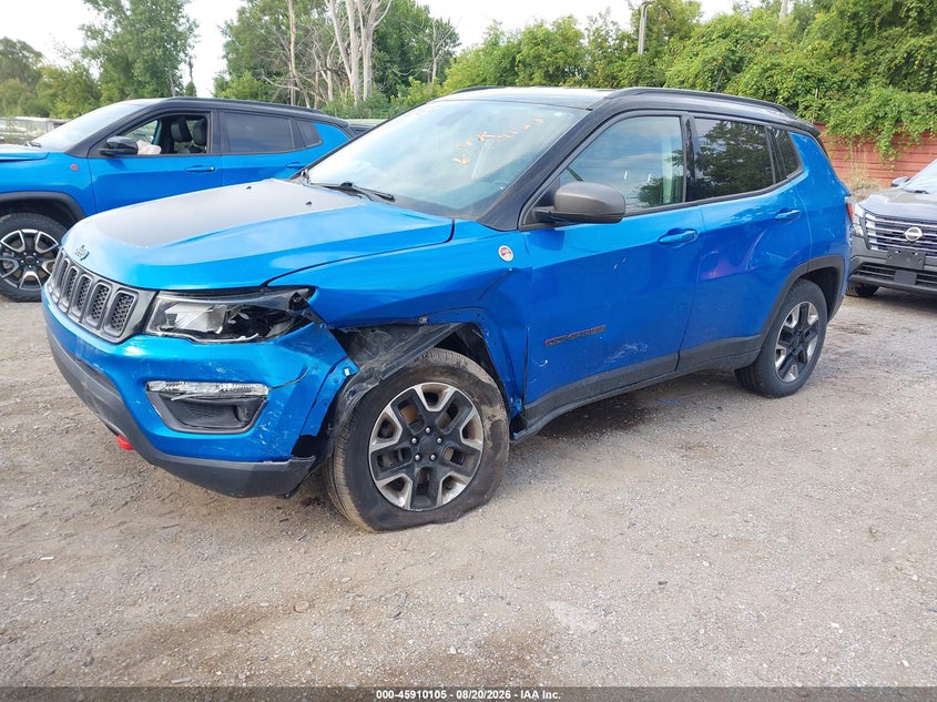 2018 Jeep Compass, Удар спереди, IAAI, VIN 3C4NJDDBXJT255863 — фото 2