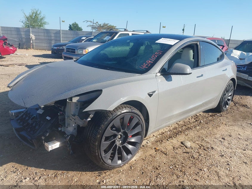 Vin: 5yj3e1ec9nf273826, lot: 46409319, tesla model 3 performance dual motor all-wheel drive 20222