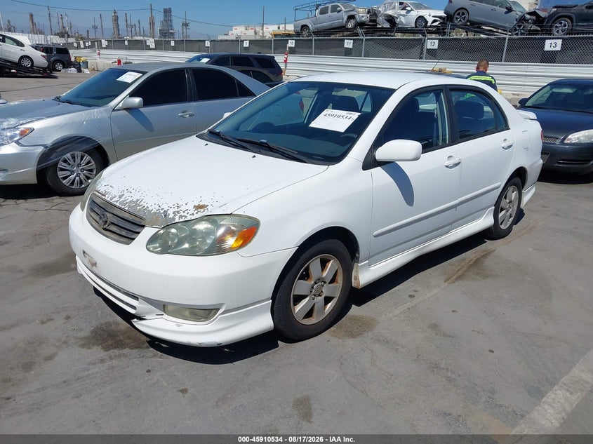 2003 Toyota Corolla, Front End, IAAI, VIN 1NXBR32E73Z107516 — photo 2