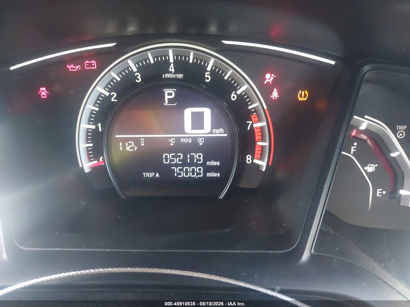 2018 HONDA CIVIC SEDAN 2.0L I-4 DOHC, VVT, 158HP