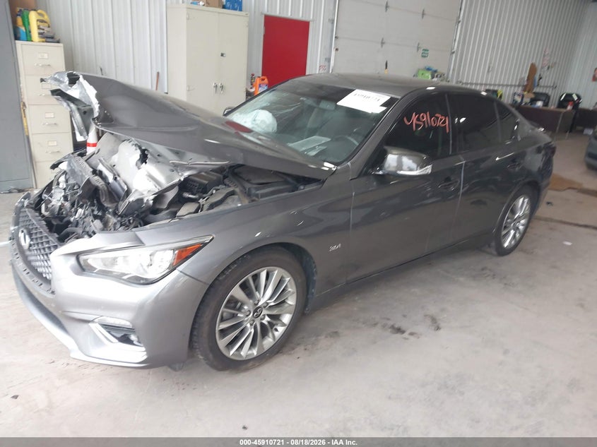 Vin: jn1ev7ar7km594257, lot: 46409789, infiniti q50 3.0t luxe 20192