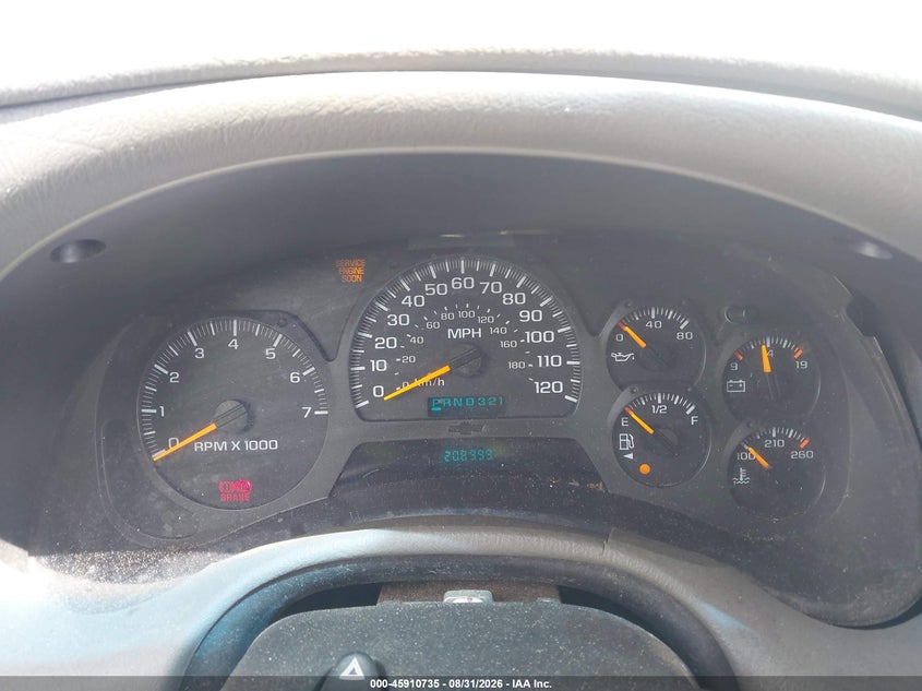 CHEVROLET TRAILBLAZER 2002 VIN 1GNDS13S322505026