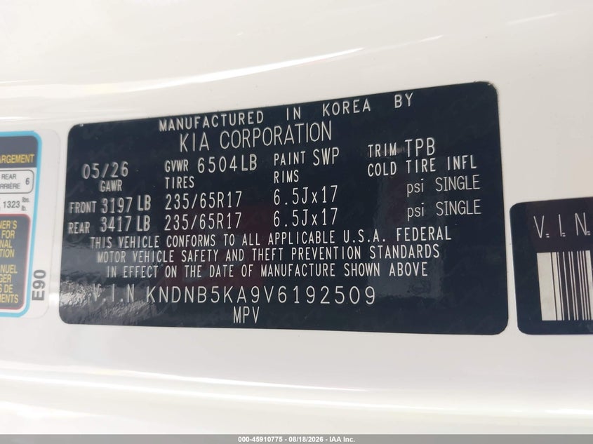 2027 KIA CARNIVAL VAN N/A
