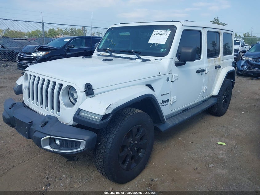 2020 Jeep Wrangler Unlimited Sahara 4X4, Угон, IAAI, VIN 1C4HJXEN3LW147170 — фото 2