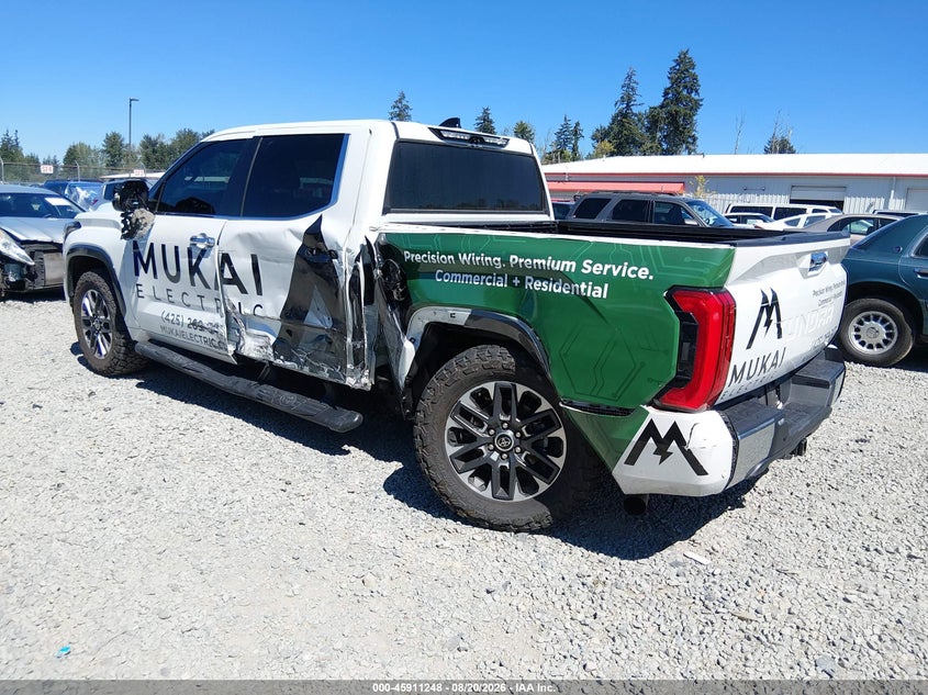 Vin: 5tfja5db7nx026734, lot: 46410316, toyota tundra limited 20223