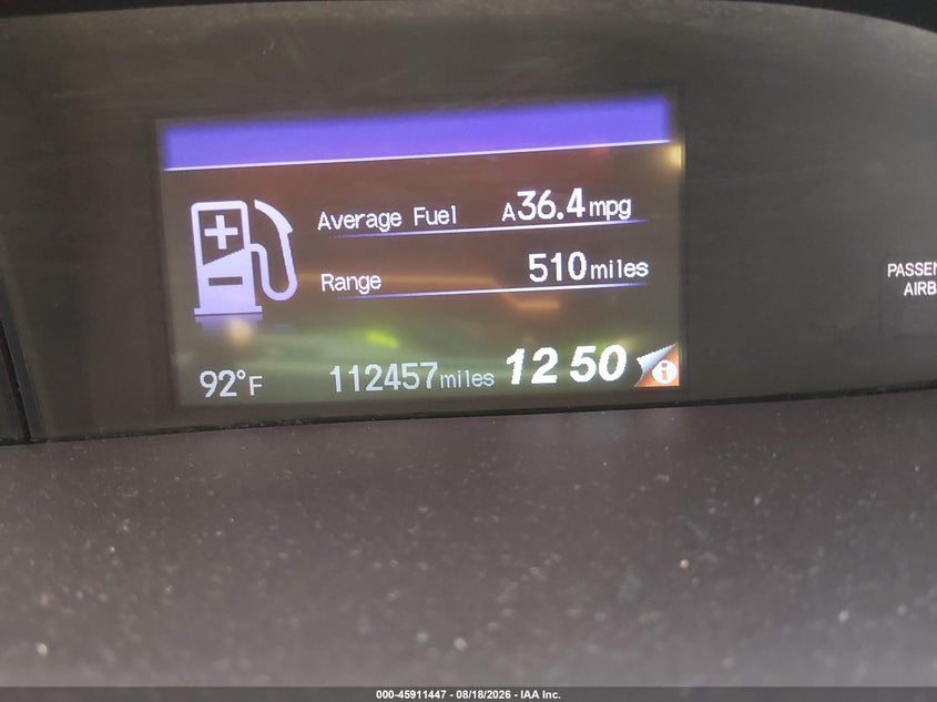 2014 HONDA CIVIC SEDAN 1.8L I-4 VVT, 143HP