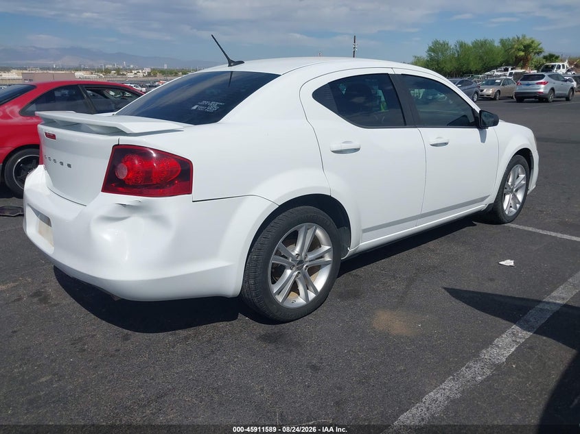 Vin: 1c3cdzag1cn314639, lot: 46410657, dodge avenger se 20124