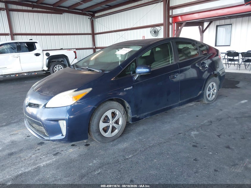 2013 Toyota Prius, Обычный износ, IAAI, VIN JTDKN3DU6D0351736 — фото 2