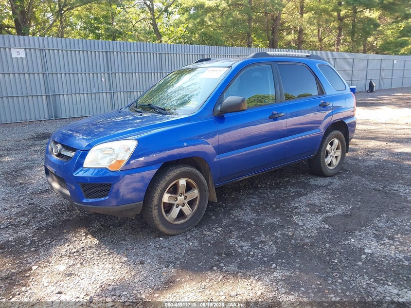 2009 Kia Sportage Lx V6, Обычный износ, IAAI, VIN KNDJE723797585296 — фото 2